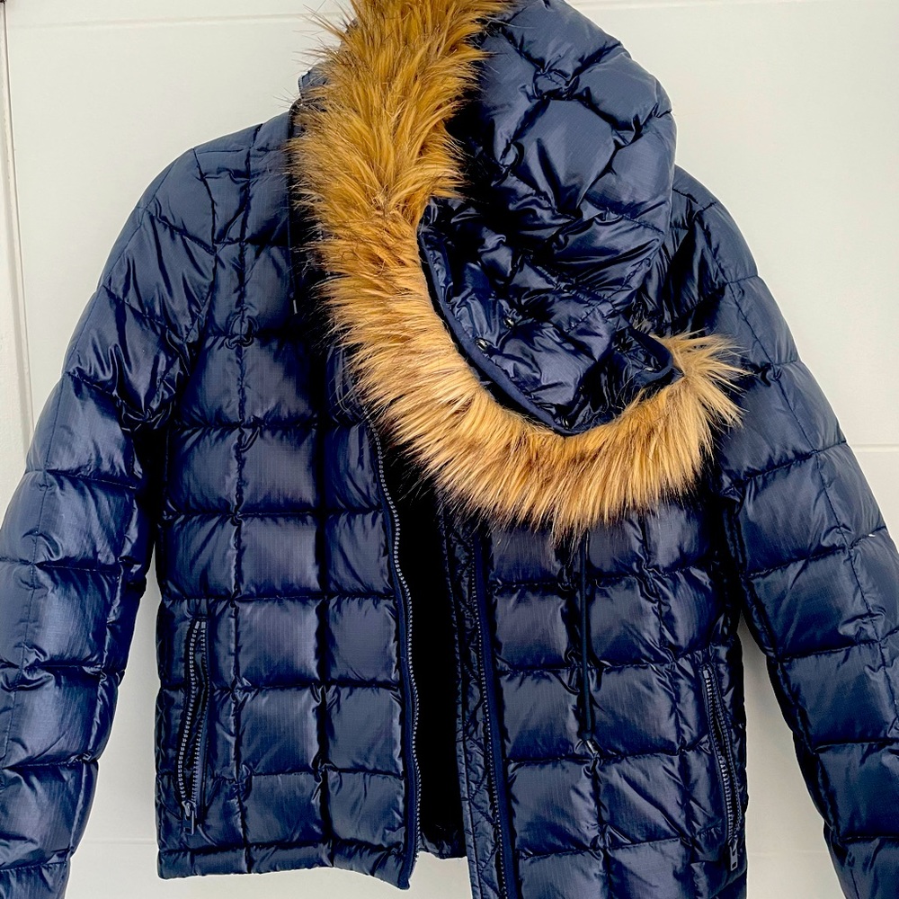 J Crew puffer jacket/ Navy Blue/ size Small